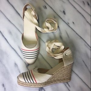 NEW Soludos Striped Wedge SIZE 10